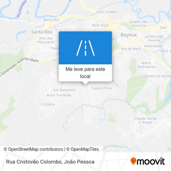 Rua Cristovão Colombo mapa