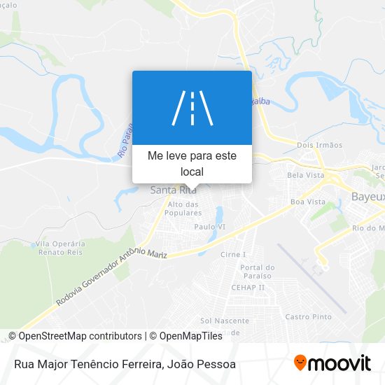 Rua Major Tenêncio Ferreira mapa