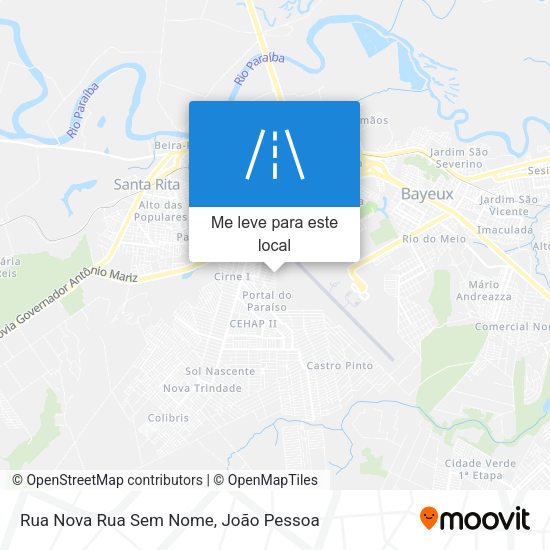 Rua Nova Rua Sem Nome mapa