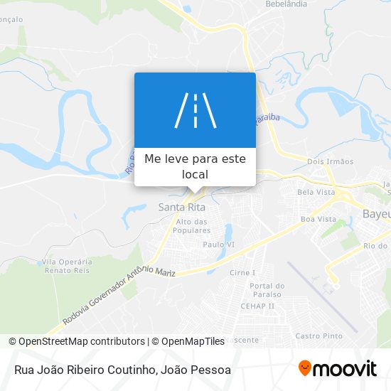 Rua João Ribeiro Coutinho mapa