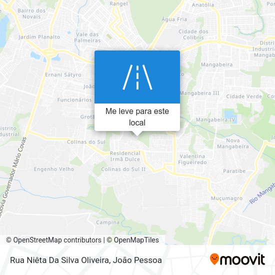Rua Niêta Da Silva Oliveira mapa