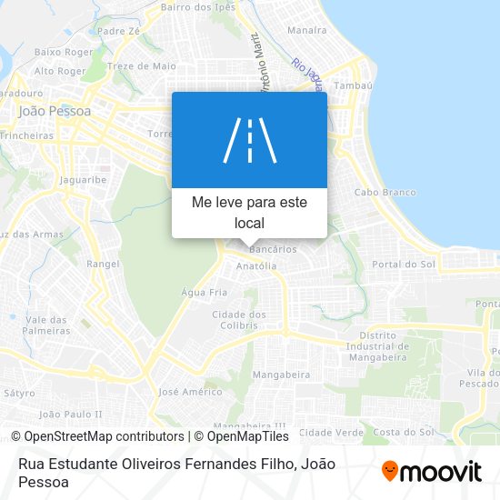 Rua Estudante Oliveiros Fernandes Filho mapa