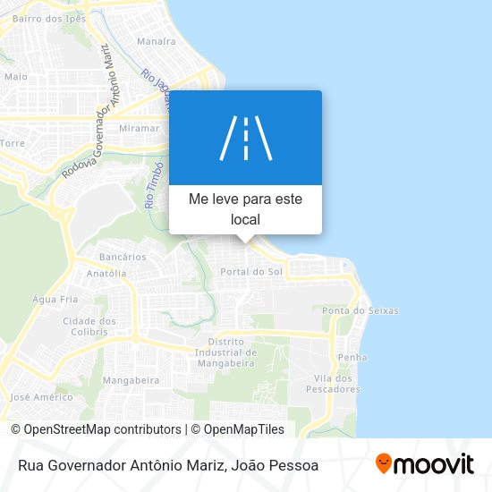 Rua Governador Antônio Mariz mapa