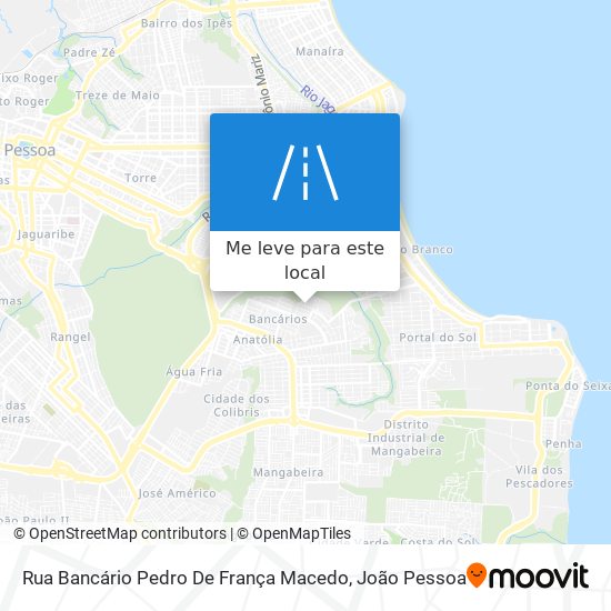 Rua Bancário Pedro De França Macedo mapa