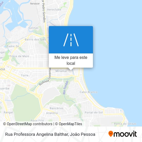 Rua Professora Angelina Balthar mapa