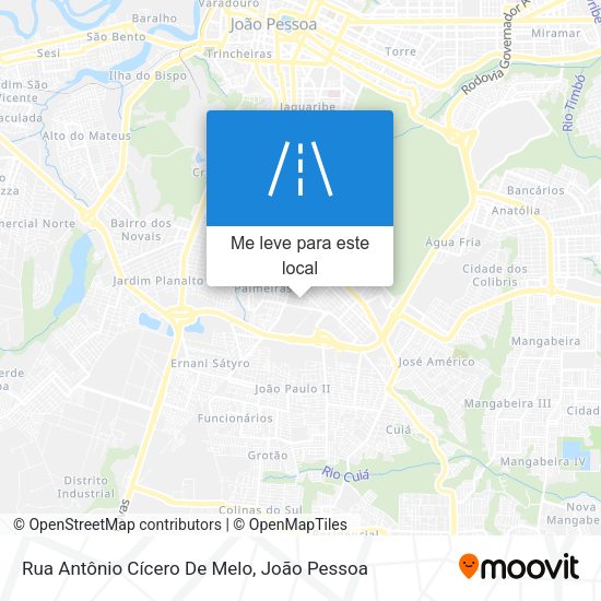 Rua Antônio Cícero De Melo mapa
