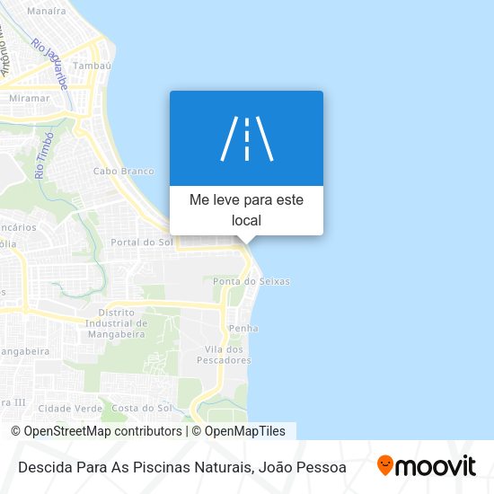 Descida Para As Piscinas Naturais mapa