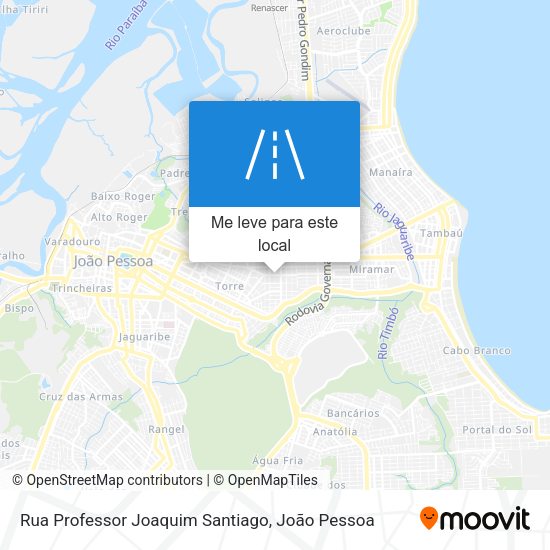 Rua Professor Joaquim Santiago mapa