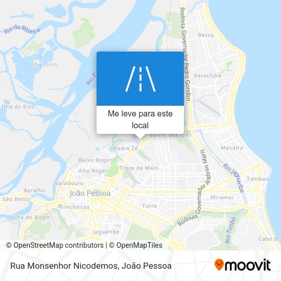Rua Monsenhor Nicodemos mapa