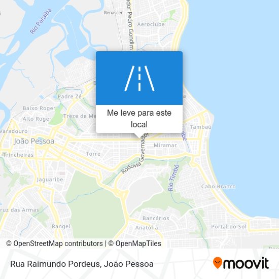 Rua Raimundo Pordeus mapa