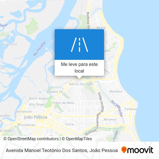 Avenida Manoel Teotônio Dos Santos mapa