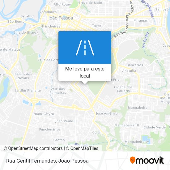 Rua Gentil Fernandes mapa
