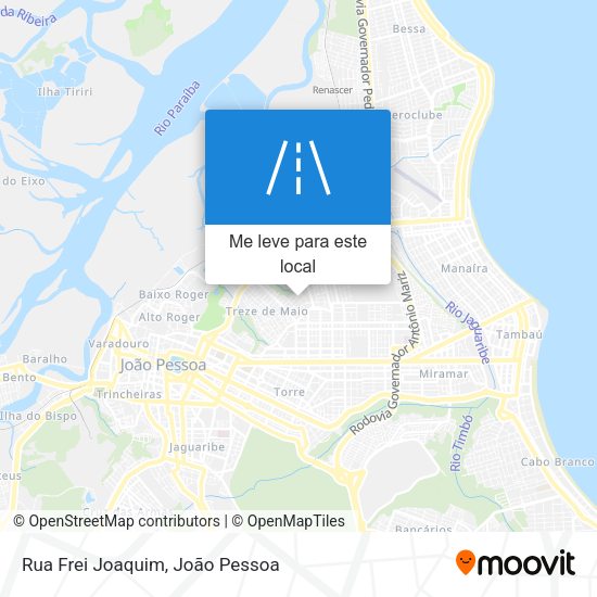 Rua Frei Joaquim mapa