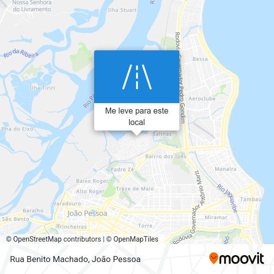 Rua Benito Machado mapa
