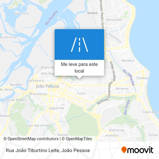 Rua João Tiburtino Leite mapa