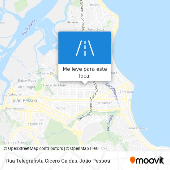 Rua Telegrafista Cícero Caldas mapa