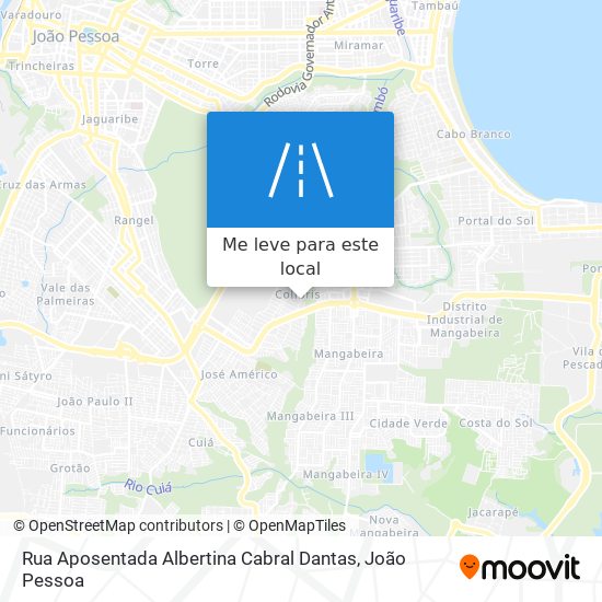 Rua Aposentada Albertina Cabral Dantas mapa