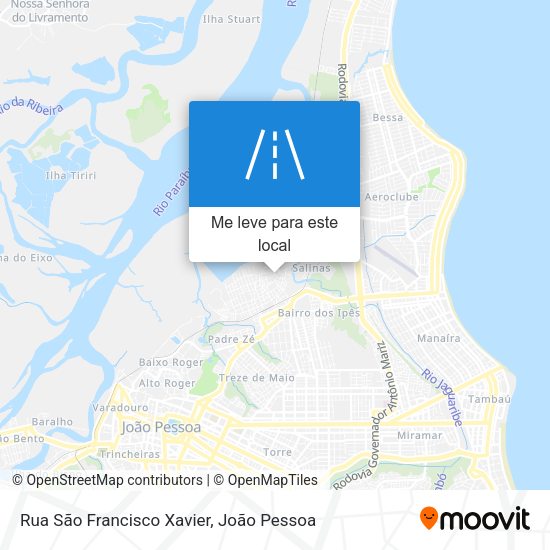 Rua São Francisco Xavier mapa