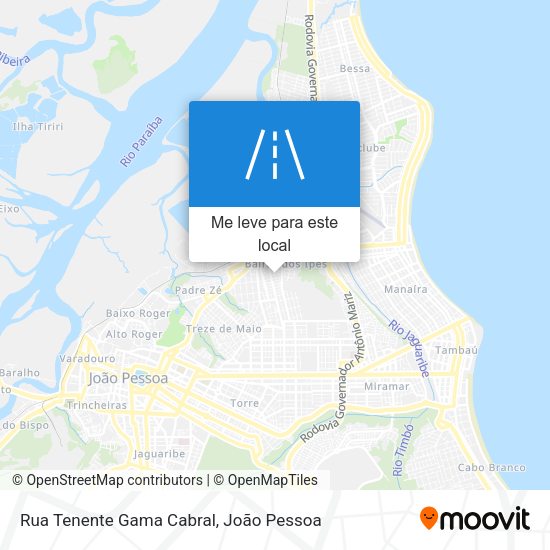 Rua Tenente Gama Cabral mapa