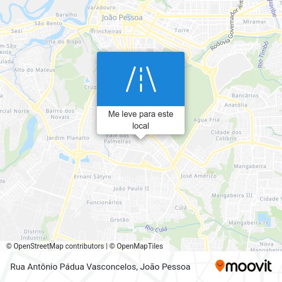 Rua Antônio Pádua Vasconcelos mapa