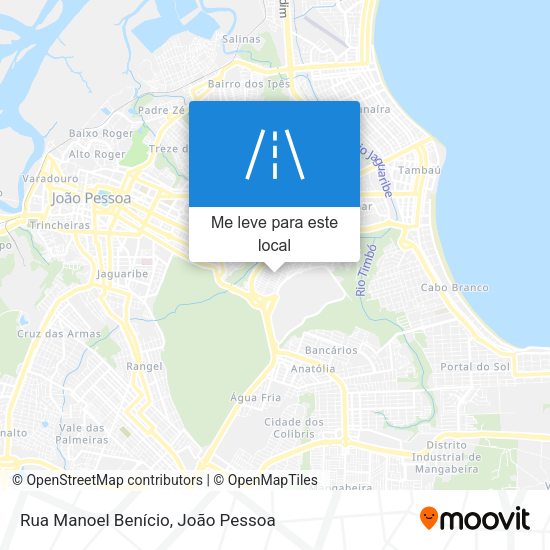 Rua Manoel Benício mapa