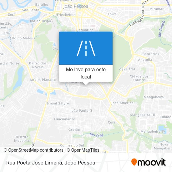 Rua Poeta José Limeira mapa