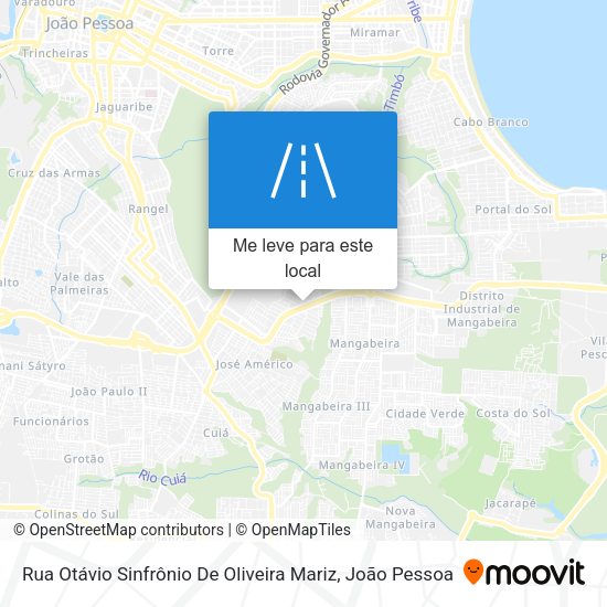 Rua Otávio Sinfrônio De Oliveira Mariz mapa