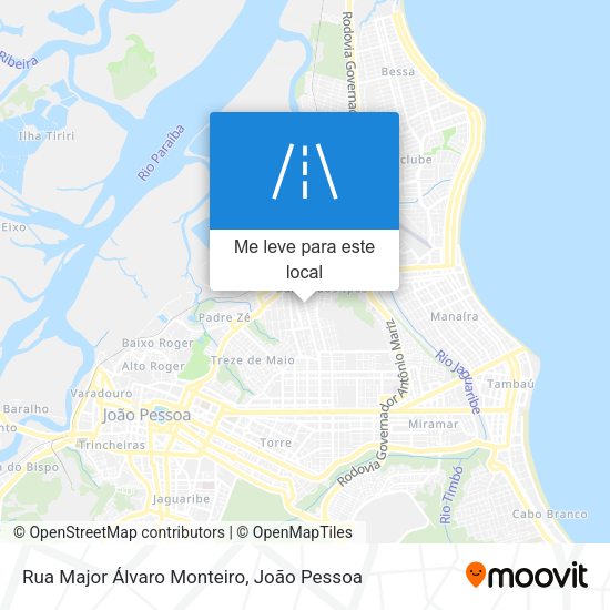 Rua Major Álvaro Monteiro mapa