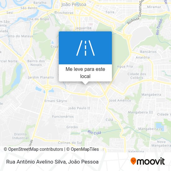 Rua Antônio Avelino Silva mapa