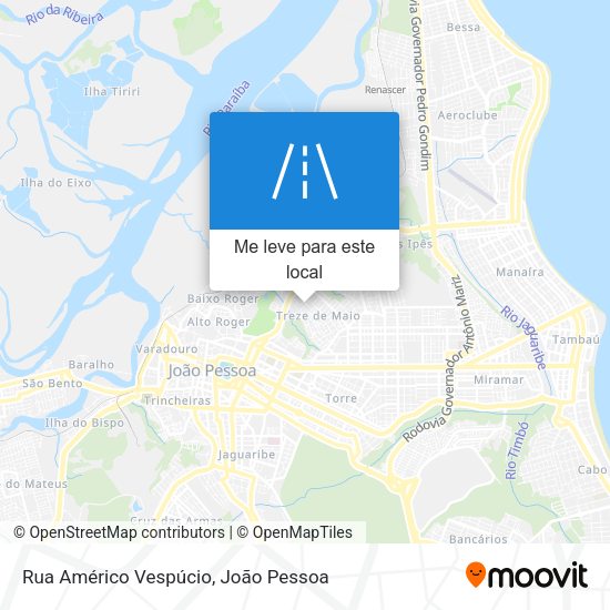 Rua Américo Vespúcio mapa