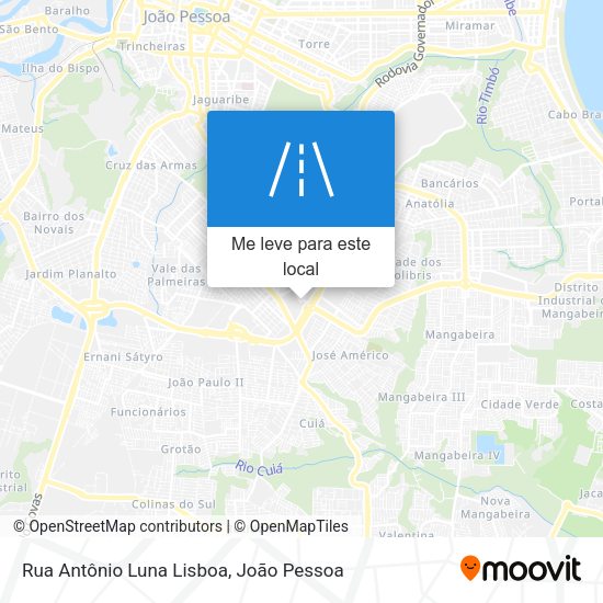Rua Antônio Luna Lisboa mapa