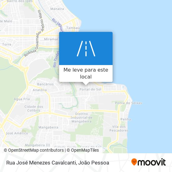 Rua José Menezes Cavalcanti mapa