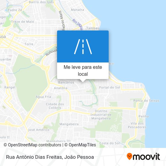 Rua Antônio Dias Freitas mapa