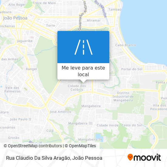 Rua Cláudio Da Silva Aragão mapa