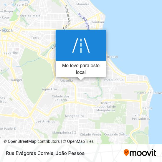 Rua Evágoras Correia mapa