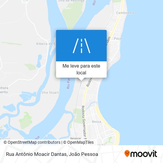 Rua Antônio Moacir Dantas mapa