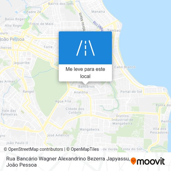 Rua Bancário Wagner Alexandrino Bezerra Japyassu mapa