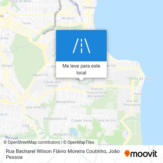 Rua Bacharel Wilson Flávio Moreira Coutinho mapa