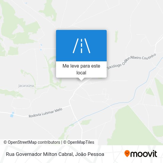 Rua Governador Milton Cabral mapa