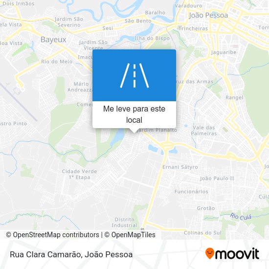 Rua Clara Camarão mapa