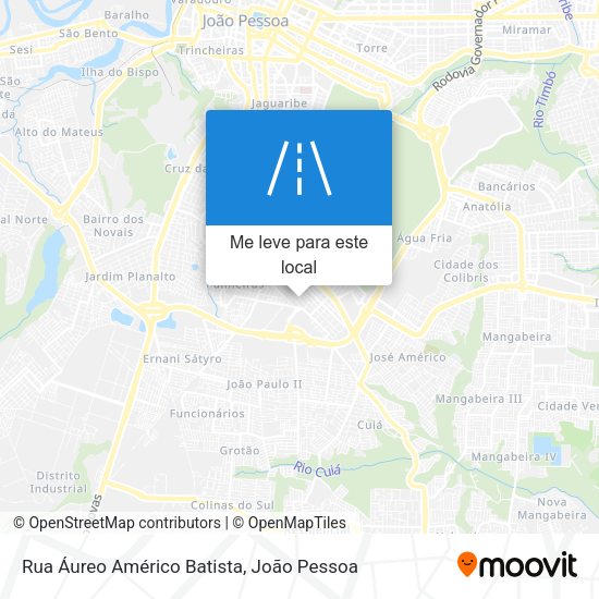 Rua Áureo Américo Batista mapa