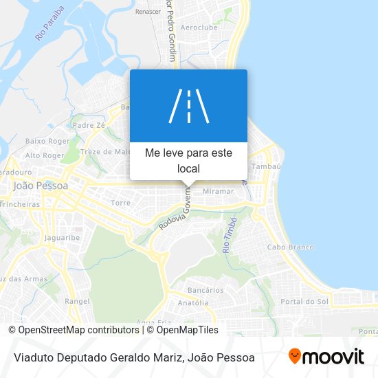 Viaduto Deputado Geraldo Mariz mapa