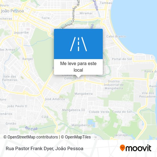 Rua Pastor Frank Dyer mapa