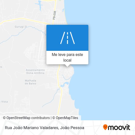 Rua João Mariano Valadares mapa