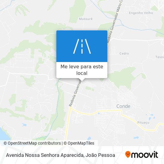 Avenida Nossa Senhora Aparecida mapa