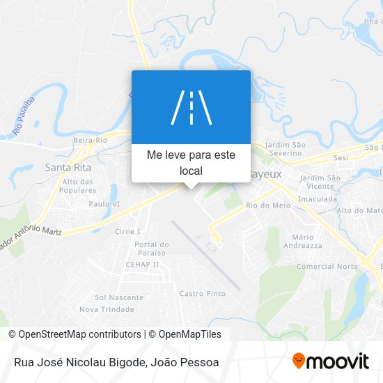 Rua José Nicolau Bigode mapa