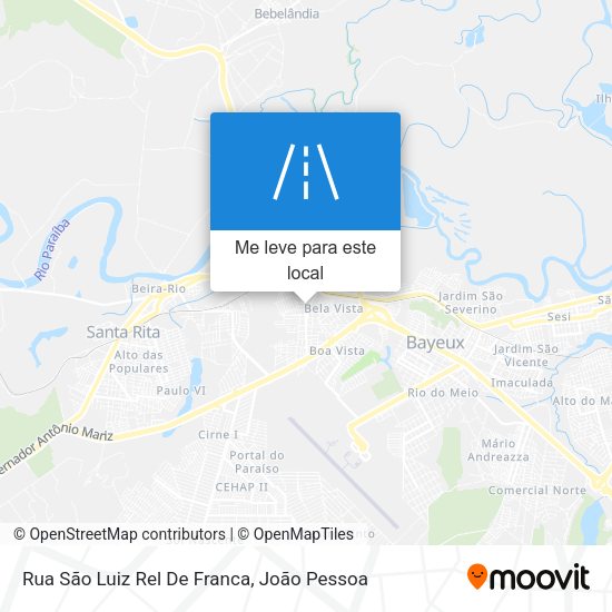 Rua São Luiz Rel De Franca mapa