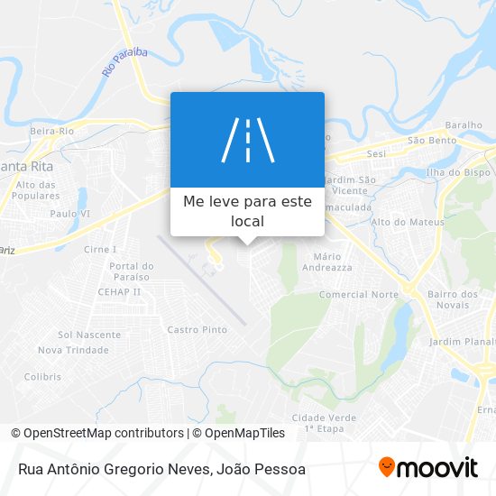 Rua Antônio Gregorio Neves mapa