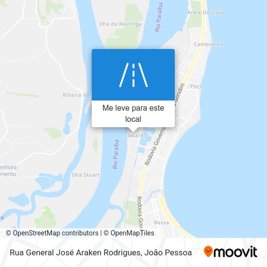 Rua General José Araken Rodrigues mapa
