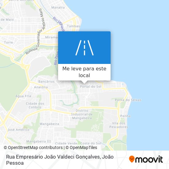 Rua Empresário João Valdeci Gonçalves mapa